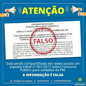 Imagem da notícia - NOTÍCIA FALSA SOBRE CONCURSO DA PM! NÃO CAIA NESSA!