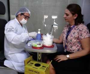 Imagem da notícia - Servidores da Sead participam da campanha de doação de sangue do Hemoam