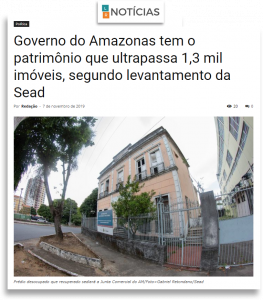 Imagem da notícia - Portal LR Notícias – Governo do Amazonas tem patrimônio que ultrapassa 1,3 mil imóveis, segundo levantamento da Sead