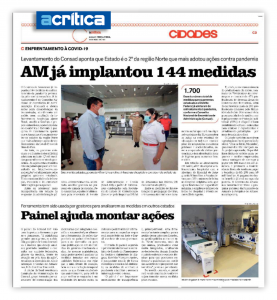 Imagem da notícia - Jornal A Crítica destaca “AM já implantou 144 medidas”