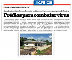Imagem da notícia - Jornal A Crítica – Prédios para combater vírus